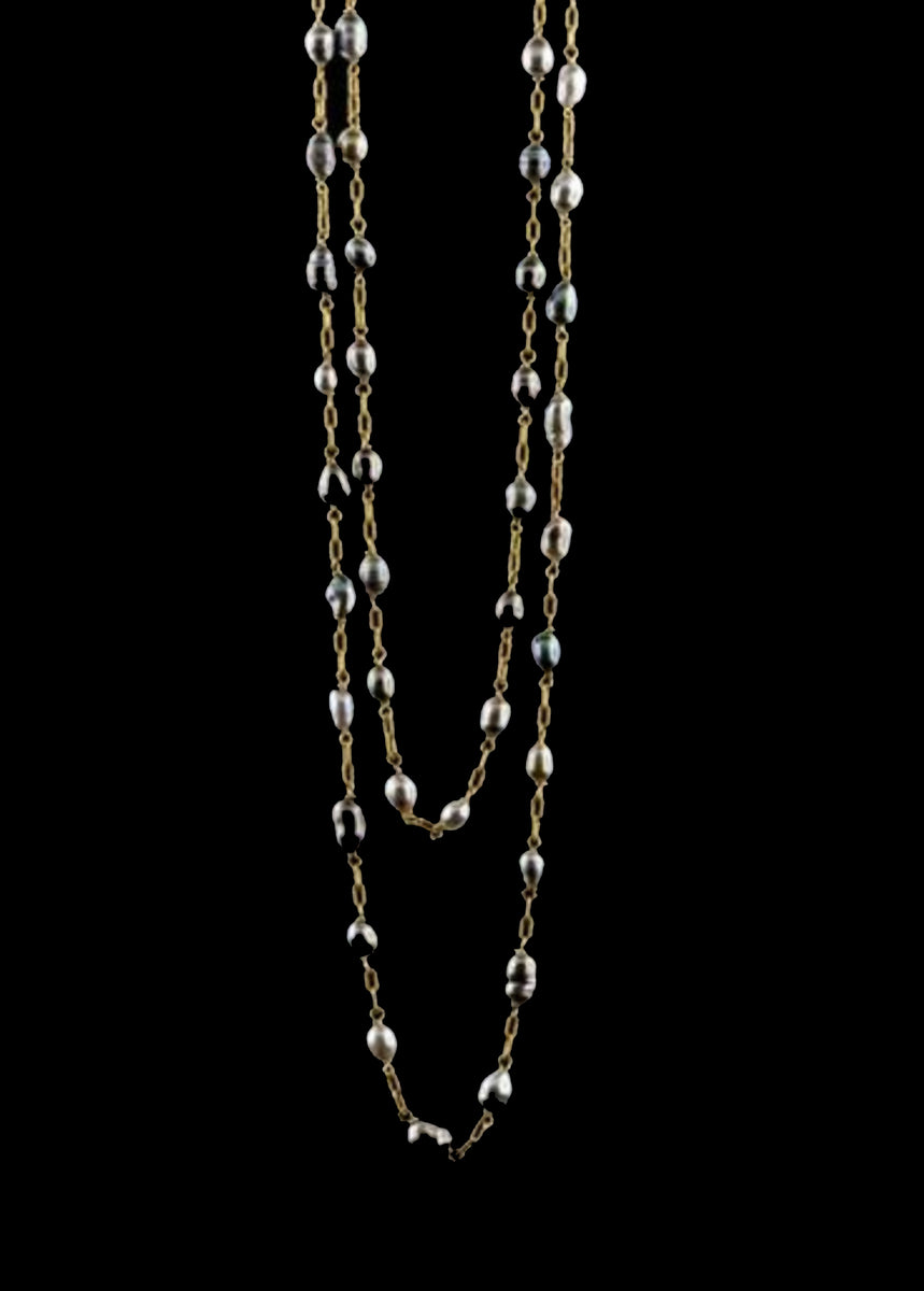 Tahitian Keshi Pearl Long Necklace – tenthousandthingsnyc