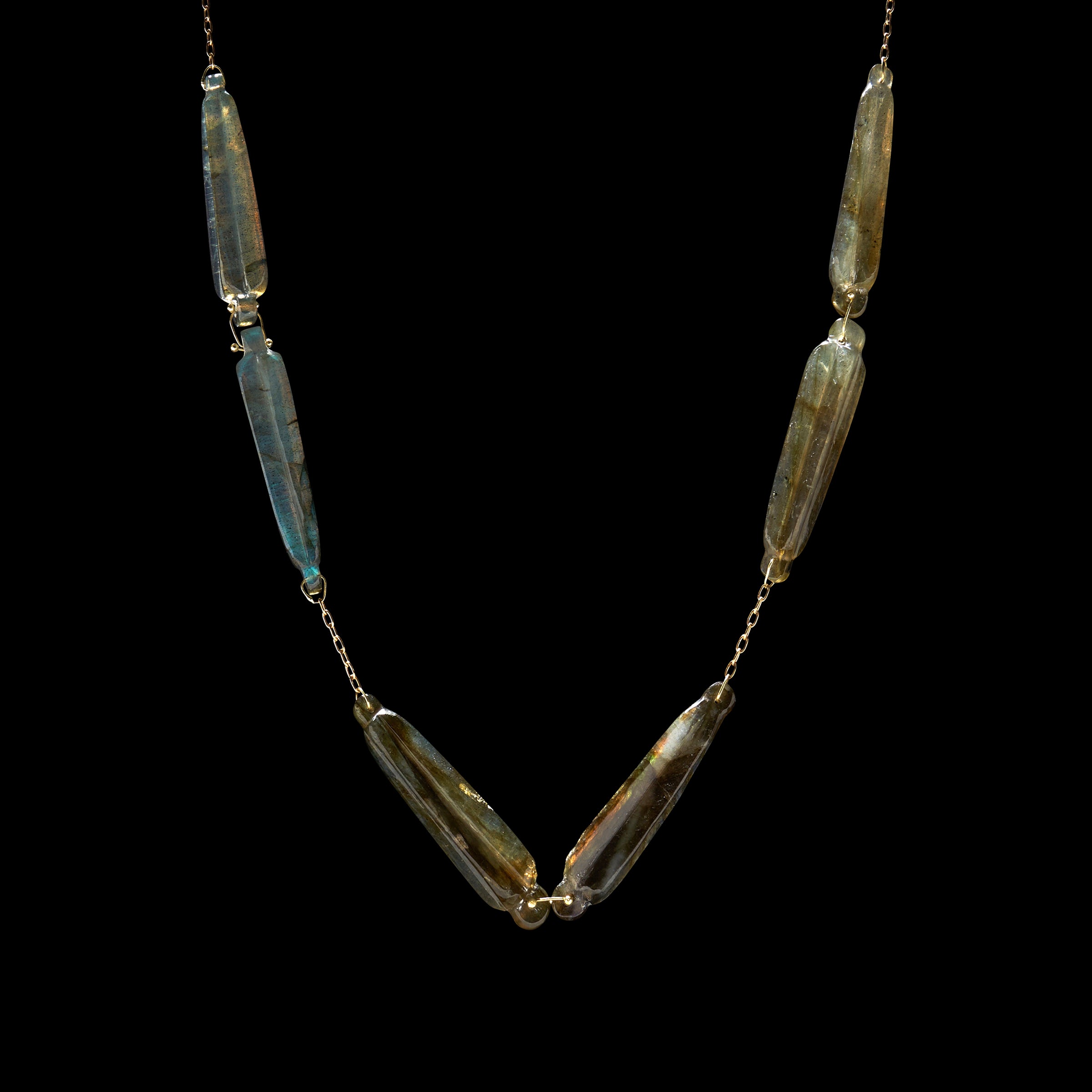 Small Ancient Roman Link Stone Necklace