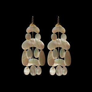 Large Cut Stone Chandelier Earring