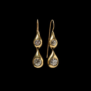 Double Diamond Solitaire Earrings