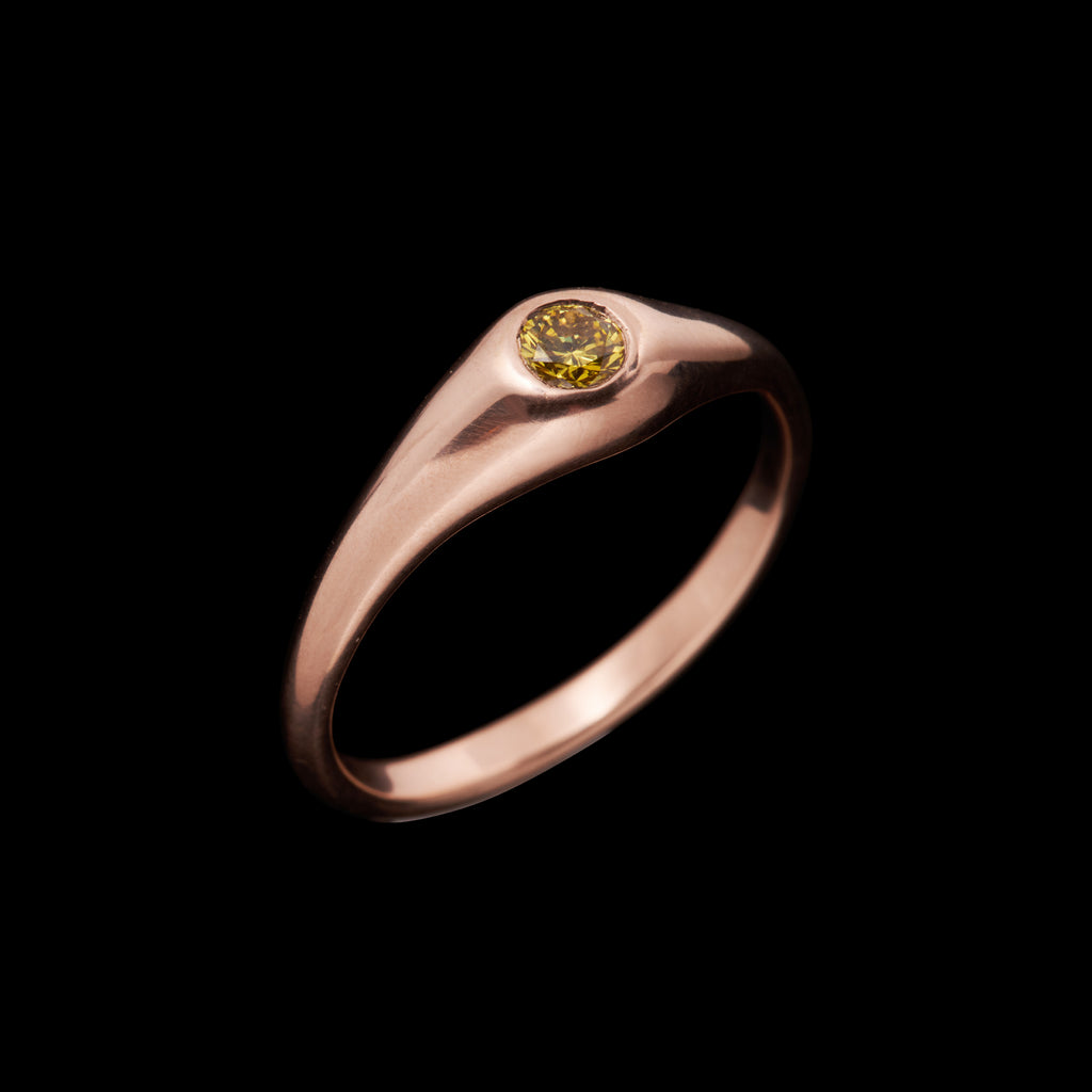 Diamond Crystal Rose Gold Ring – tenthousandthingsnyc